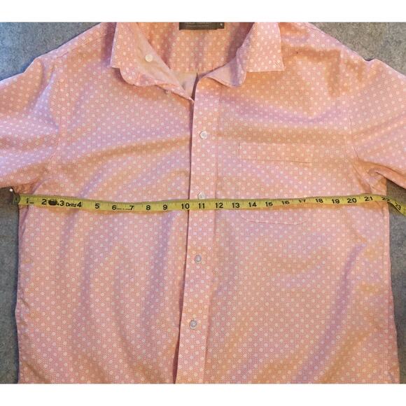 Daniel Cremieux Short Sleeve Button Down, Orange White Print, Men's M - Picture 7 of 9
